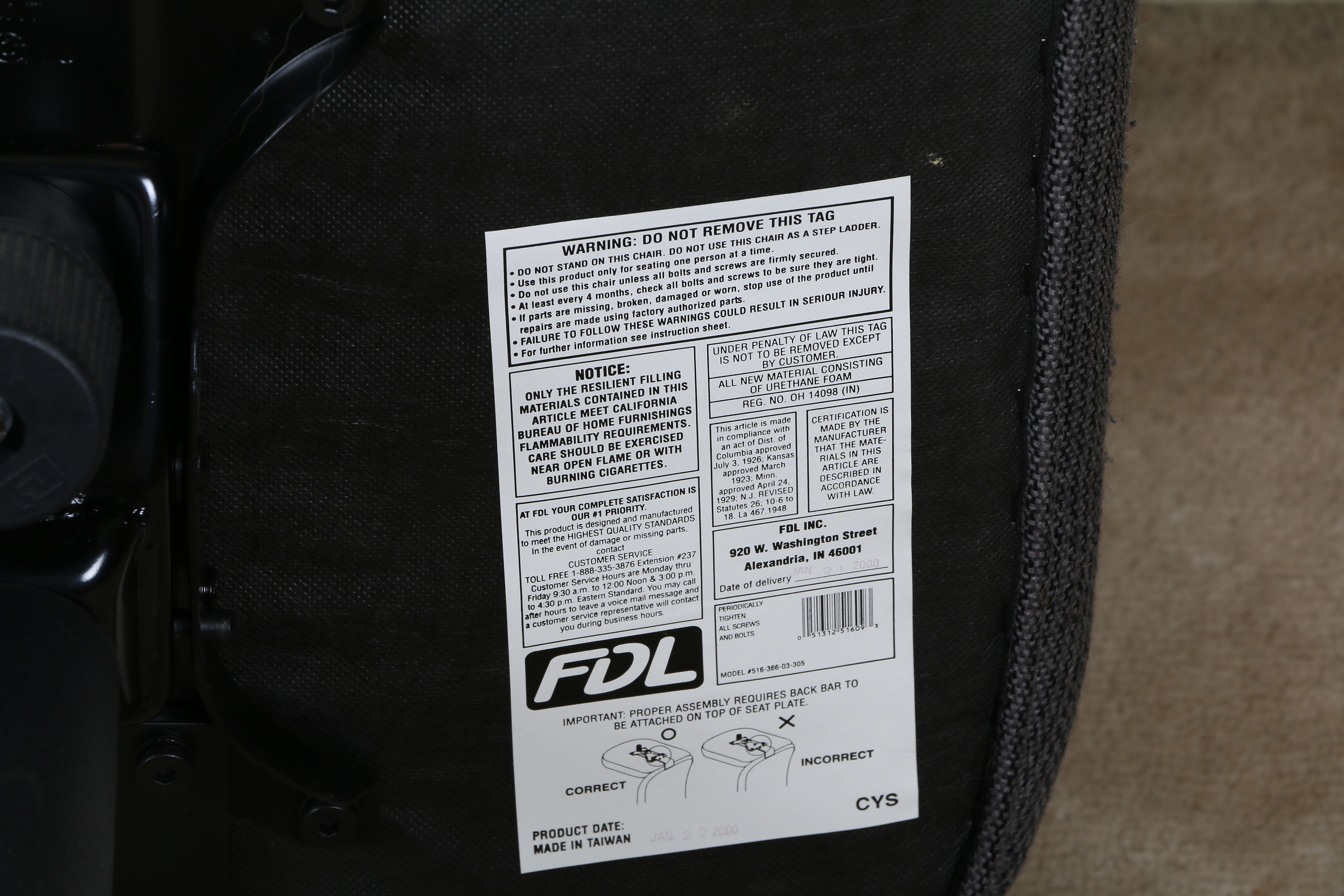 Early 21st Century Rolling Office Chair by FDL, Inc.