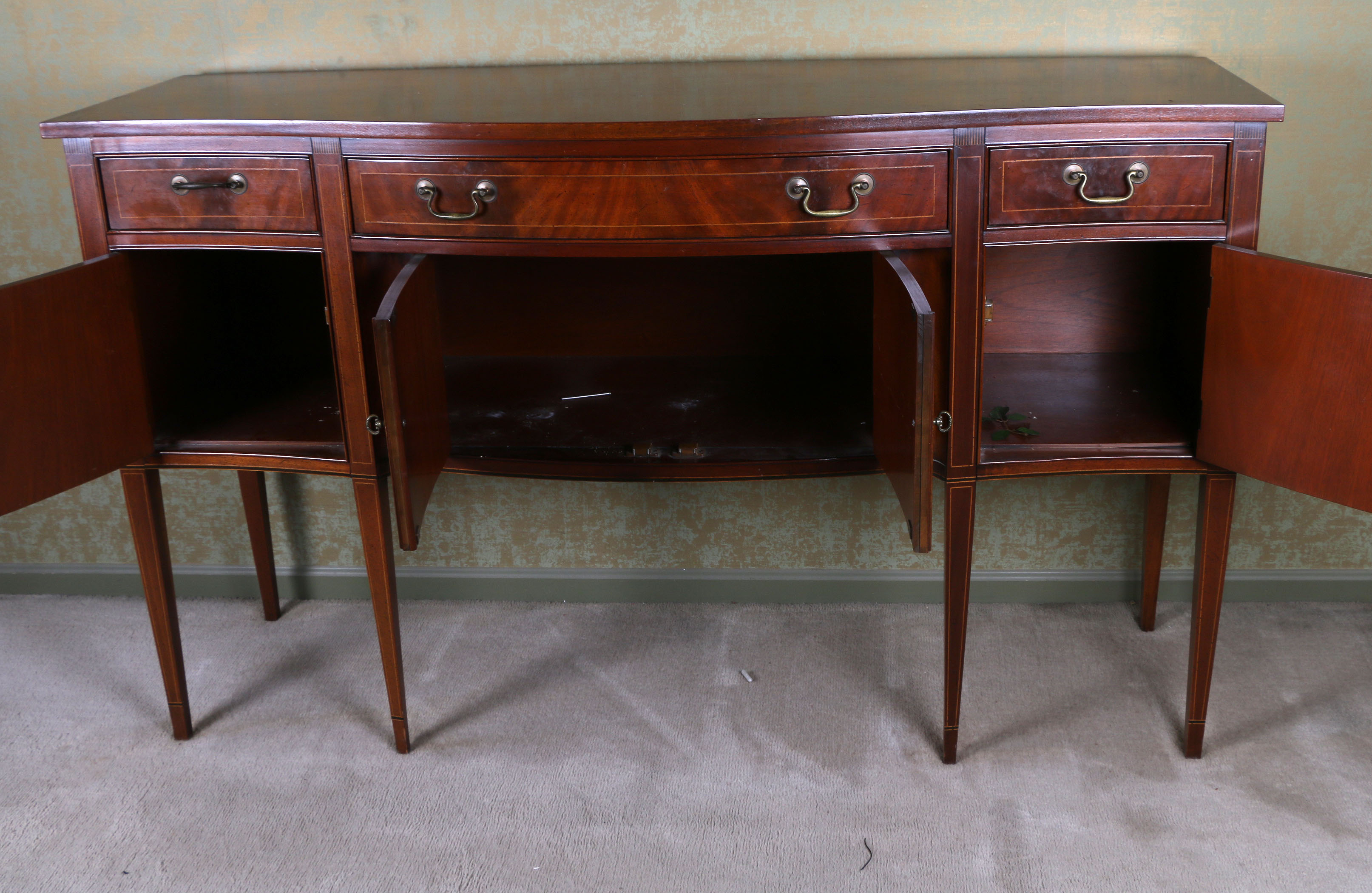 Vintage Hepplewhite Style Inlaid Sideboard