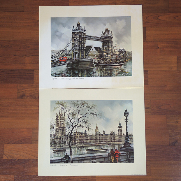Two Maurice Legendre Prints of London Landmarks