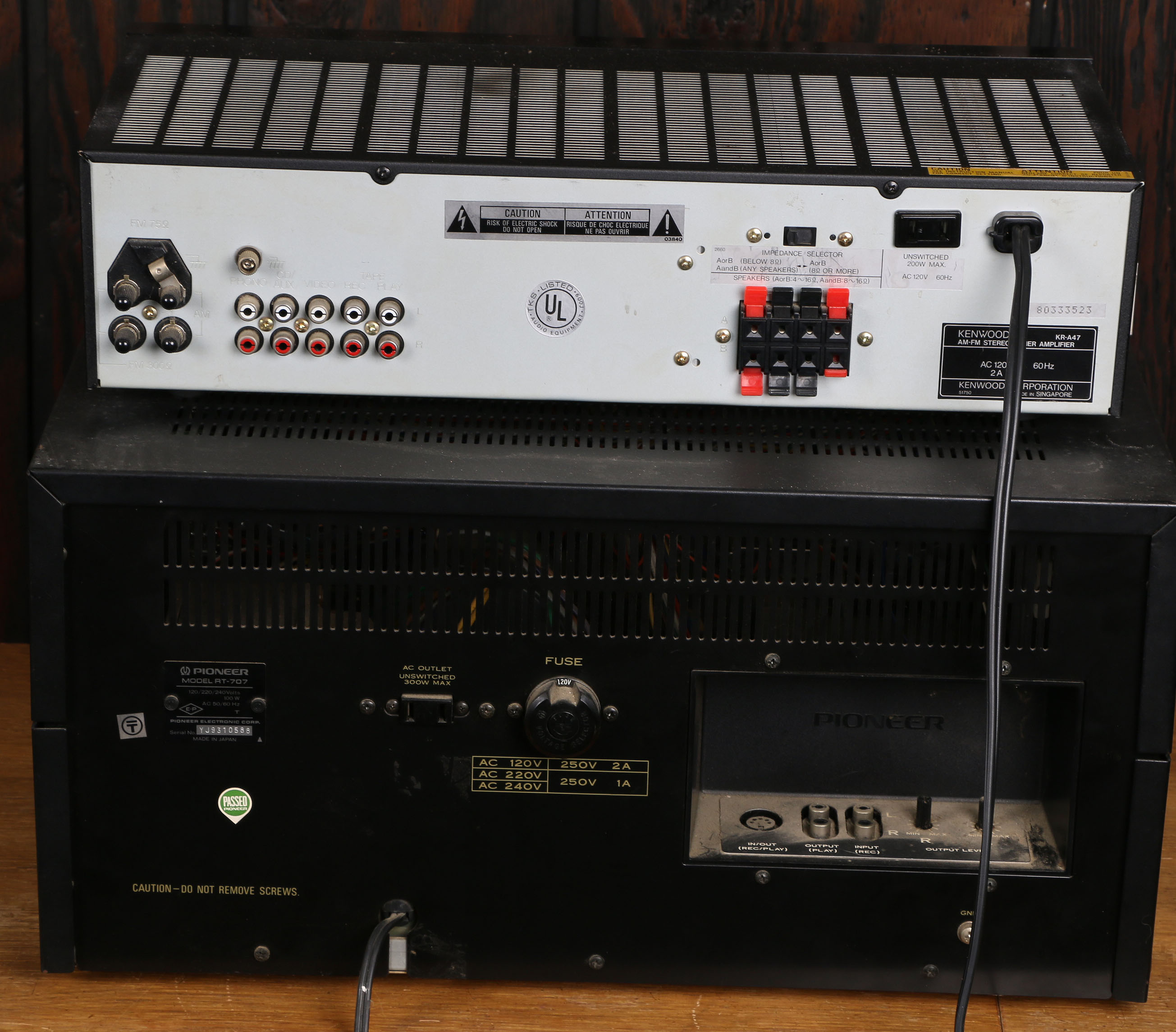 Pioneer Reel-to-Reel Recorder and Kenwood Receiver