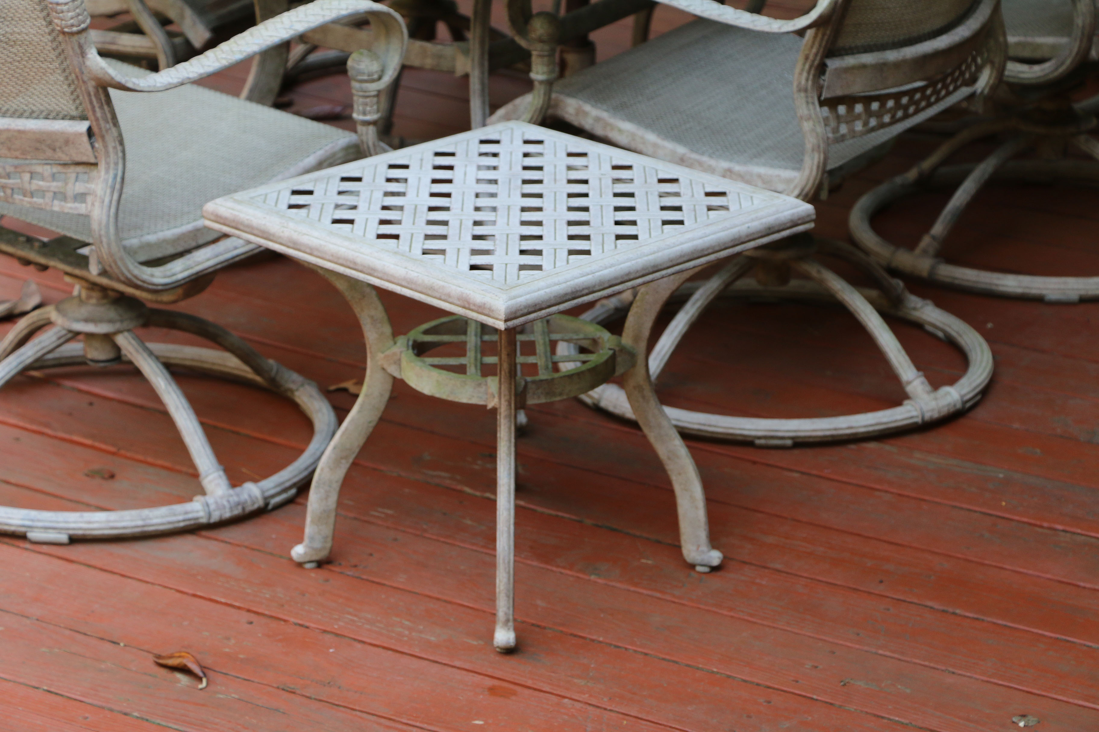 Early 21st Century Nine-Piece Patio Dining Set