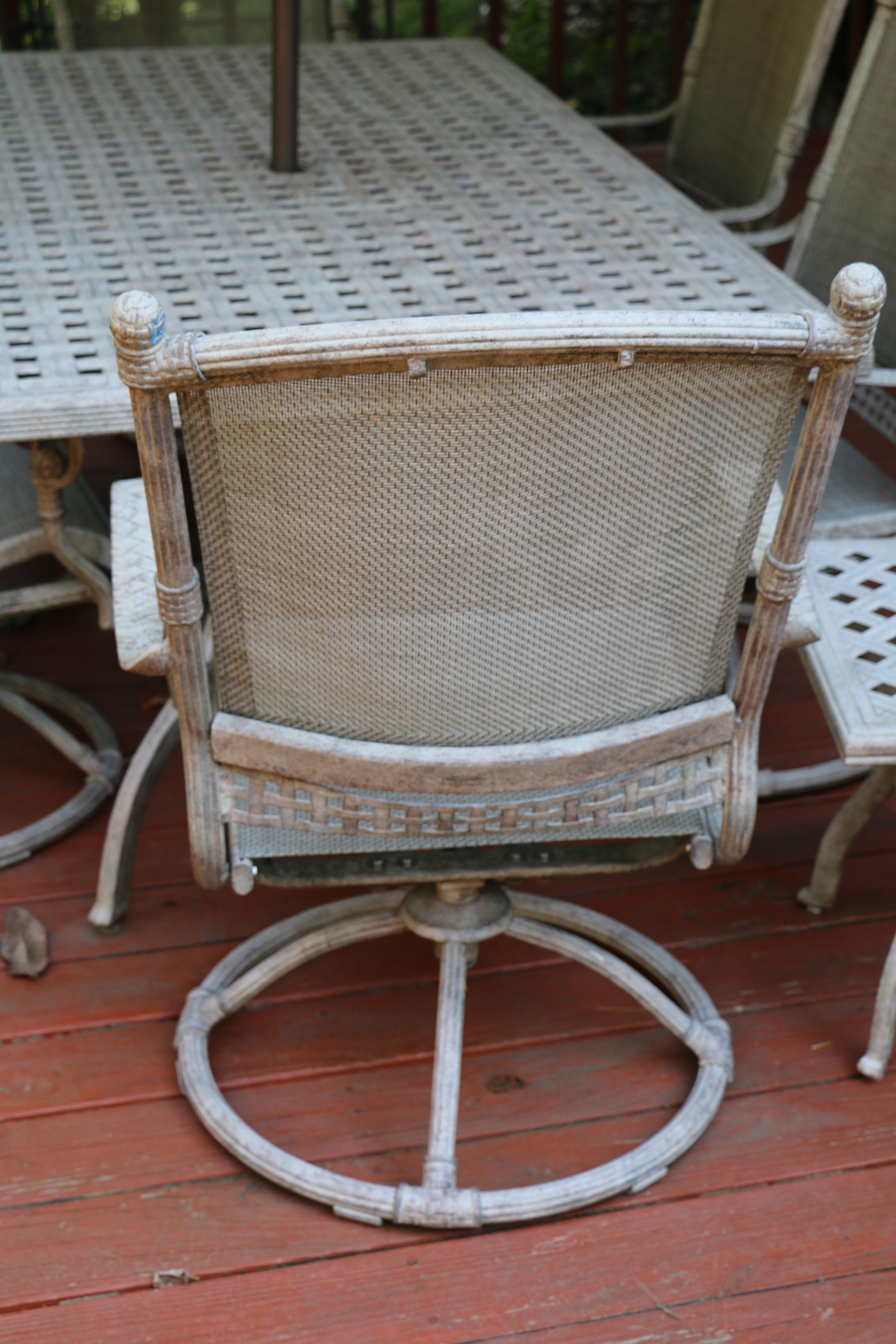 Early 21st Century Nine-Piece Patio Dining Set