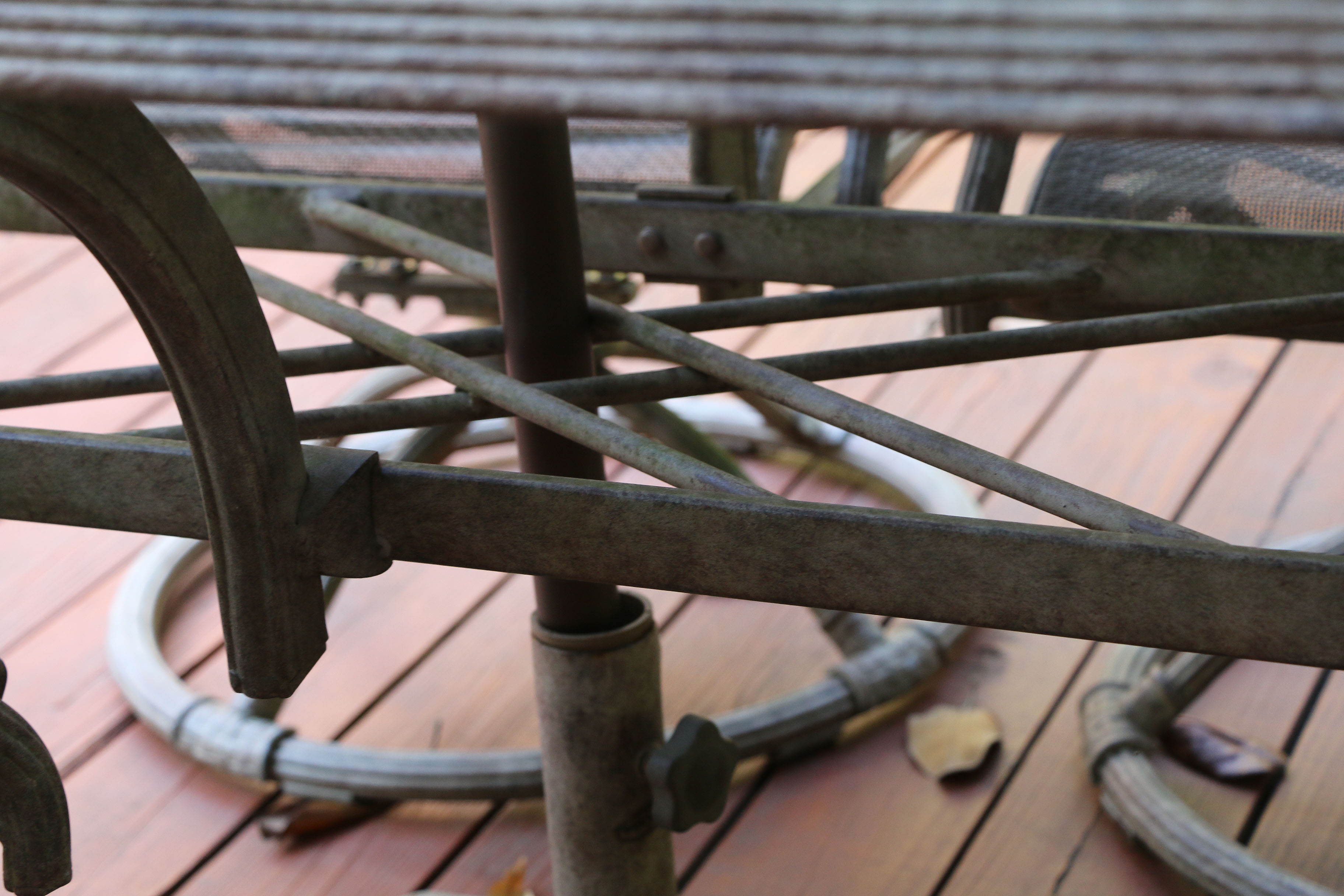 Early 21st Century Nine-Piece Patio Dining Set