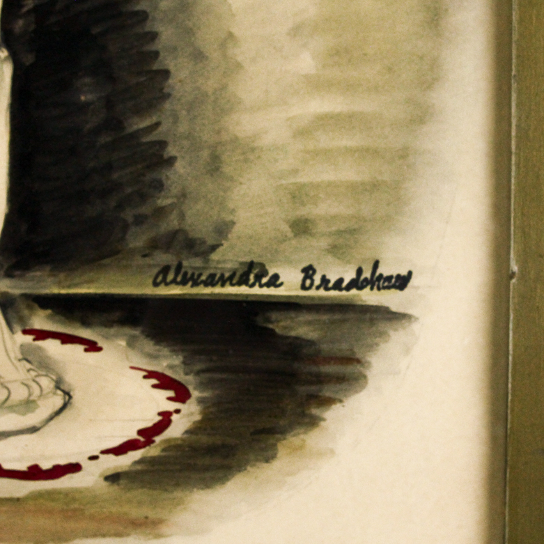 Vintage Floral Watercolor by Alexandra Bradshaw