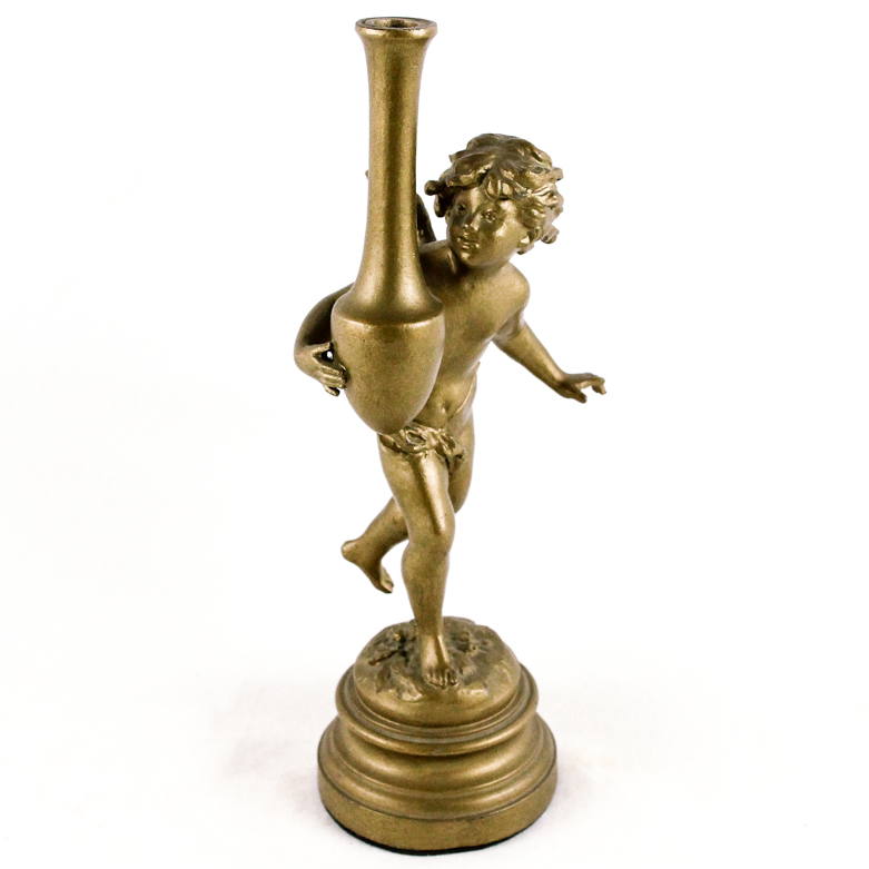 Gold-Tone Cherub Sculpture