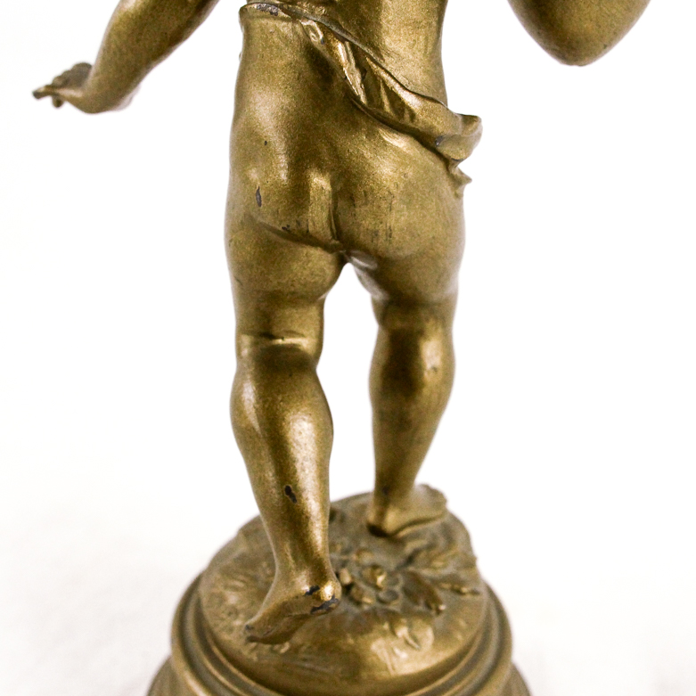Gold-Tone Cherub Sculpture