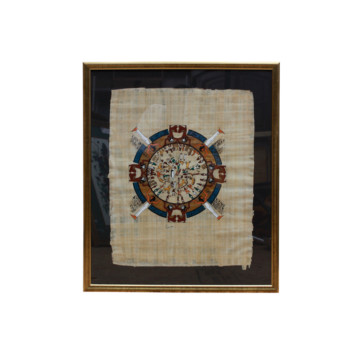 Egyptain Art Papyrus Painting of Dendera Zodiac