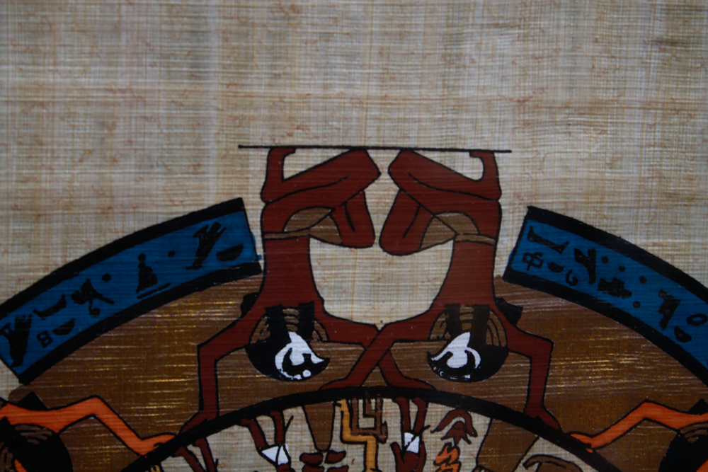 Egyptain Art Papyrus Painting of Dendera Zodiac
