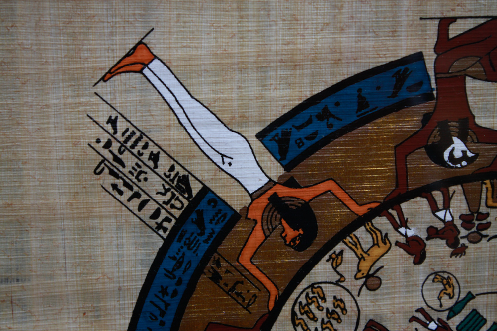 Egyptain Art Papyrus Painting of Dendera Zodiac