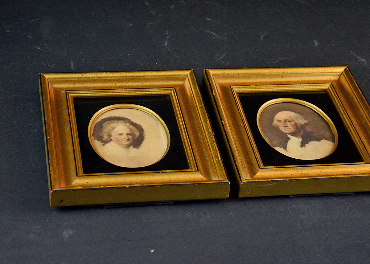Framed George and Martha Washington Prints