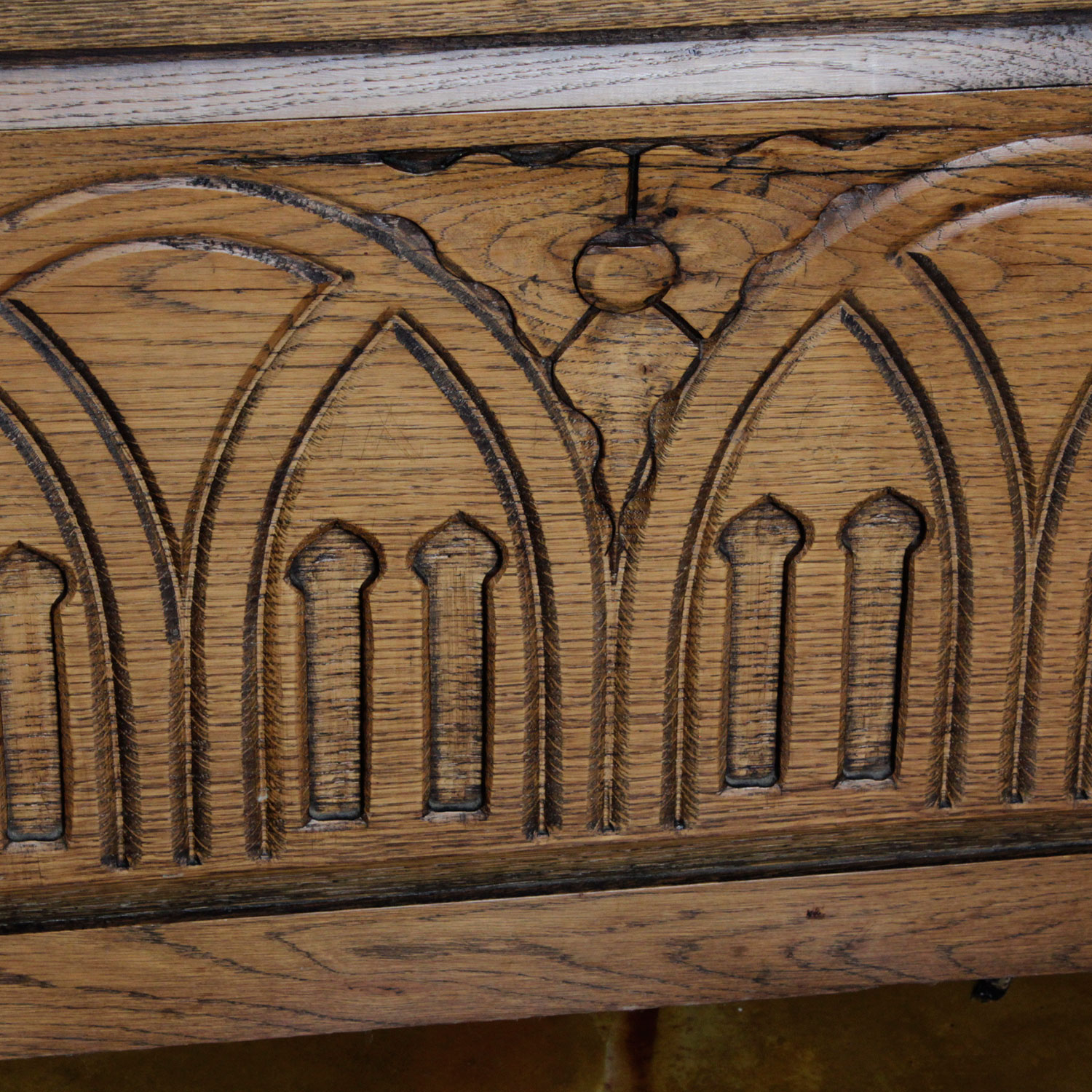 Convertible Oak Table/ Bench with Chest