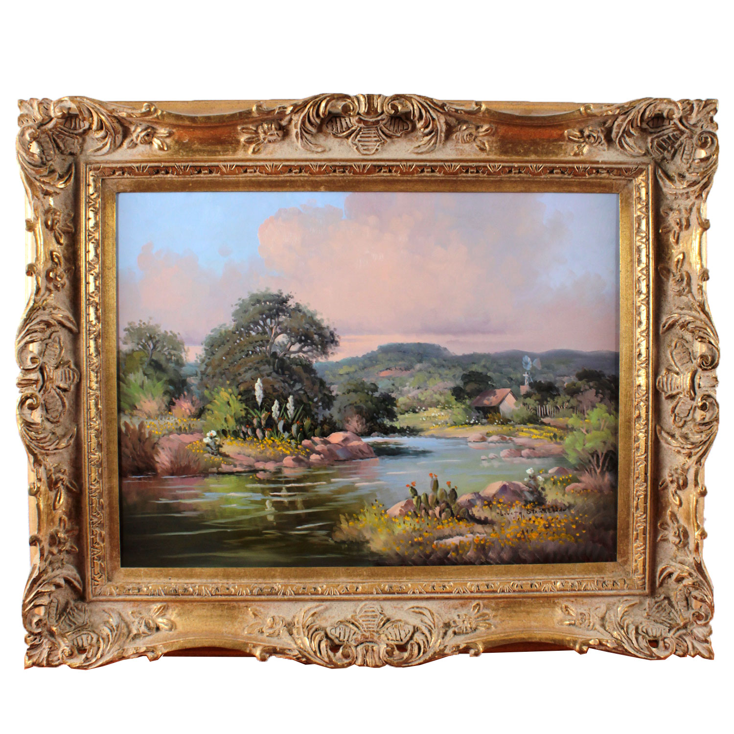 Texas Landscape Painting by Loveta Strickland