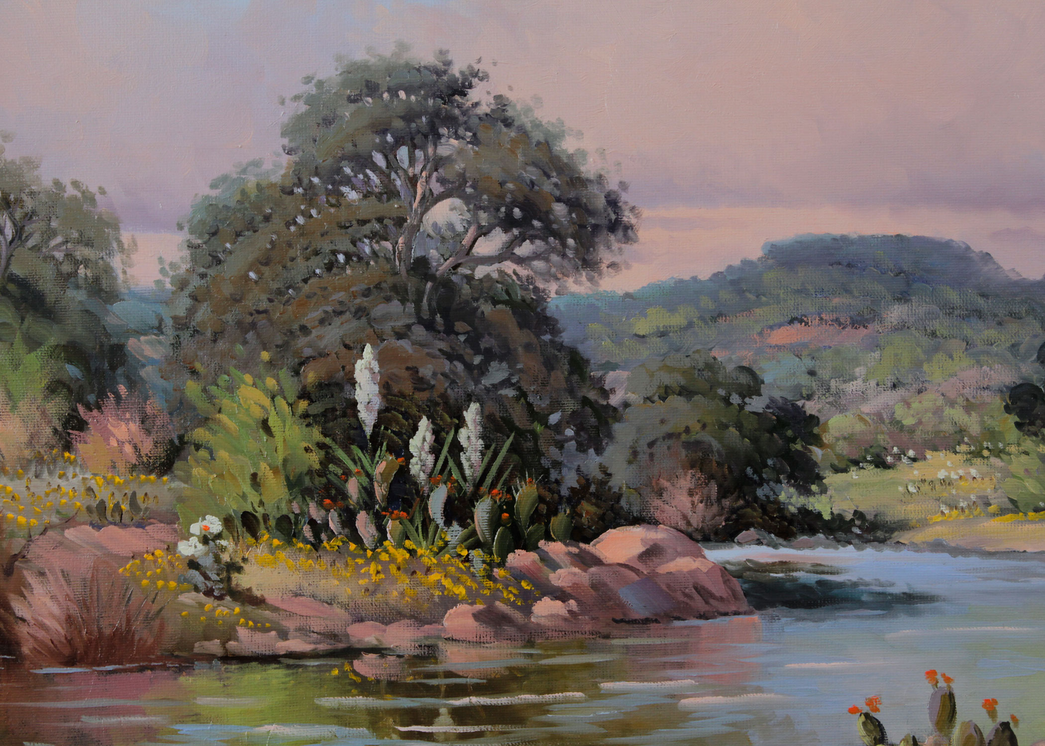 Texas Landscape Painting by Loveta Strickland