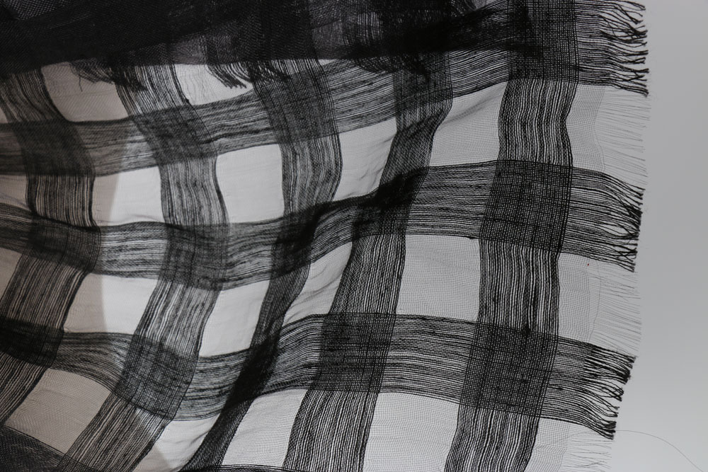 80's Vintage Black And White Hino & Malee Scarf Set