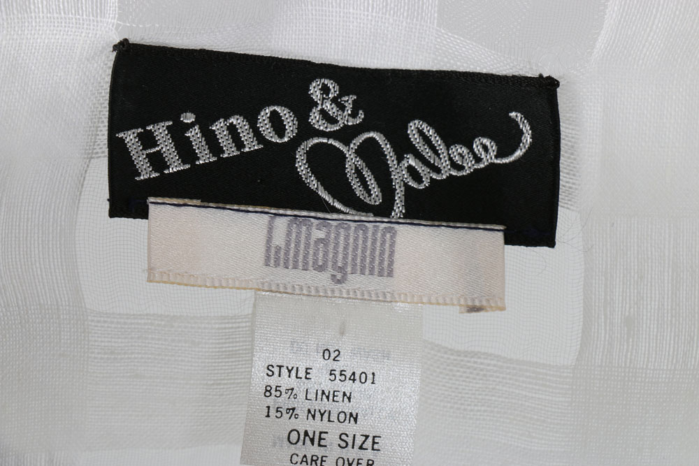 80's Vintage Black And White Hino & Malee Scarf Set