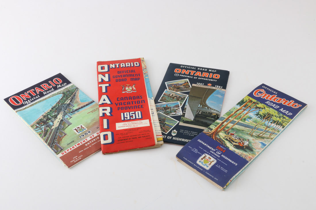 Vintage Ontario, Montréal and Quebec Maps