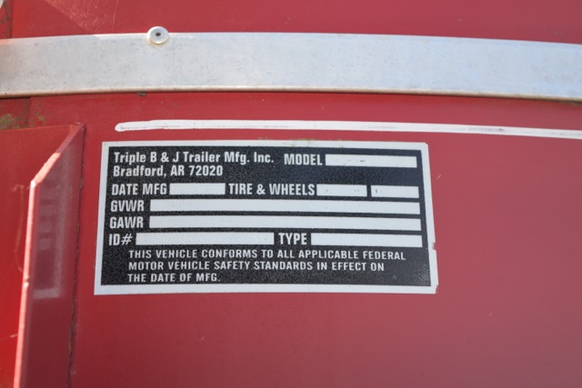 2003 Triple B&J Steel Stock Horse Trailer