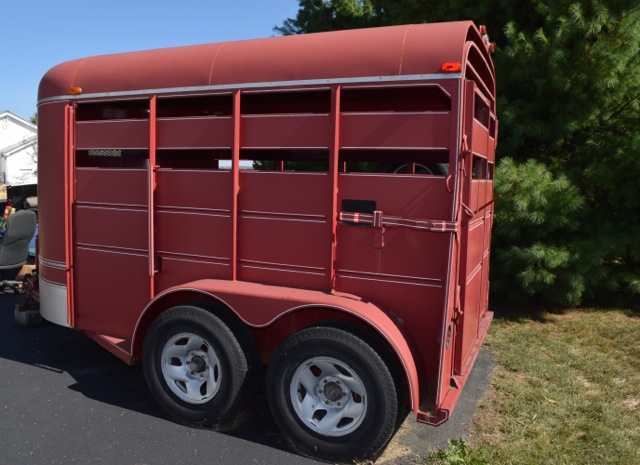 2003 Triple B&J Steel Stock Horse Trailer