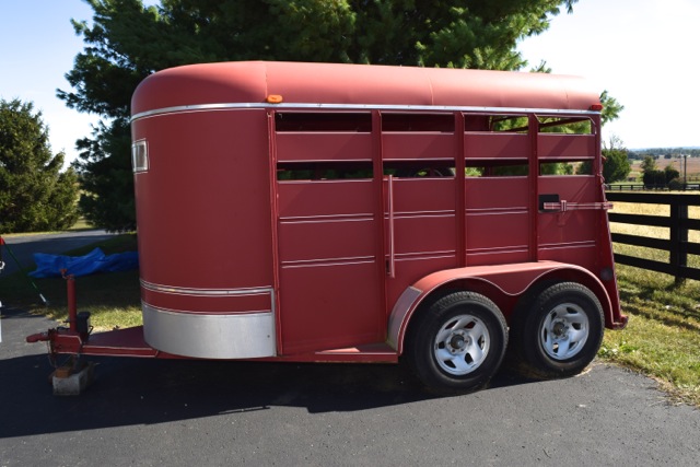 2003 Triple B&J Steel Stock Horse Trailer