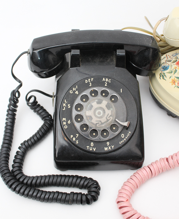 Variety of Vintage Telephones
