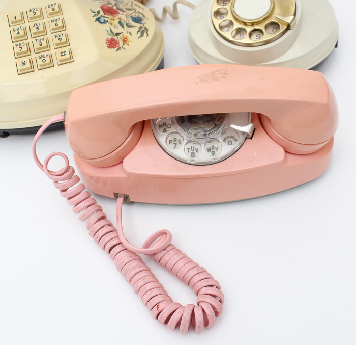 Variety of Vintage Telephones