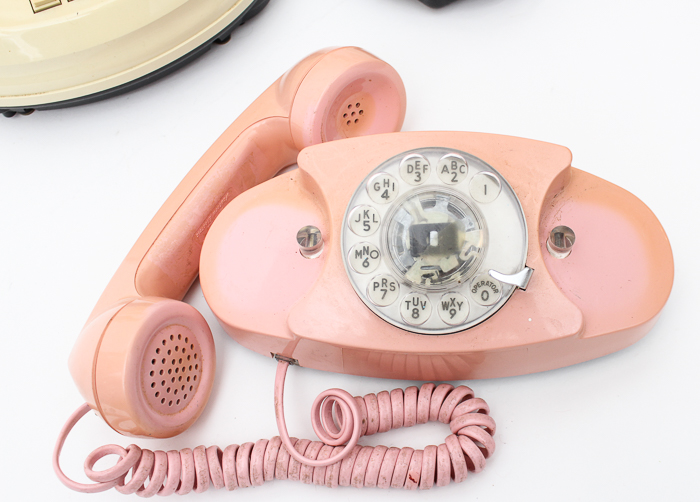 Variety of Vintage Telephones