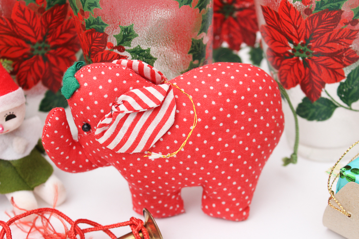 Bag of Vintage Christmas Ornaments and Decor