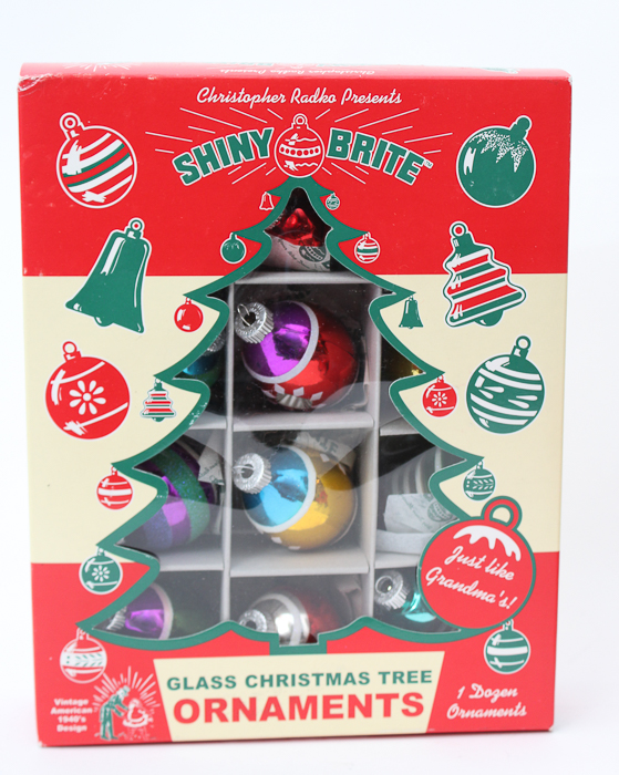 Bag of Vintage Christmas Ornaments and Decor