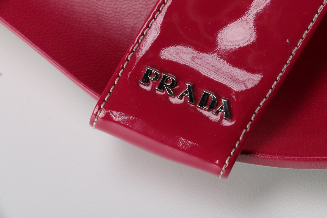 Bright Pink Prada Slide Sandals