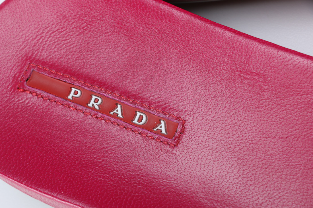 Bright Pink Prada Slide Sandals