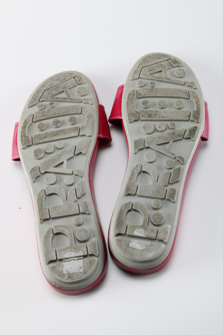 Bright Pink Prada Slide Sandals
