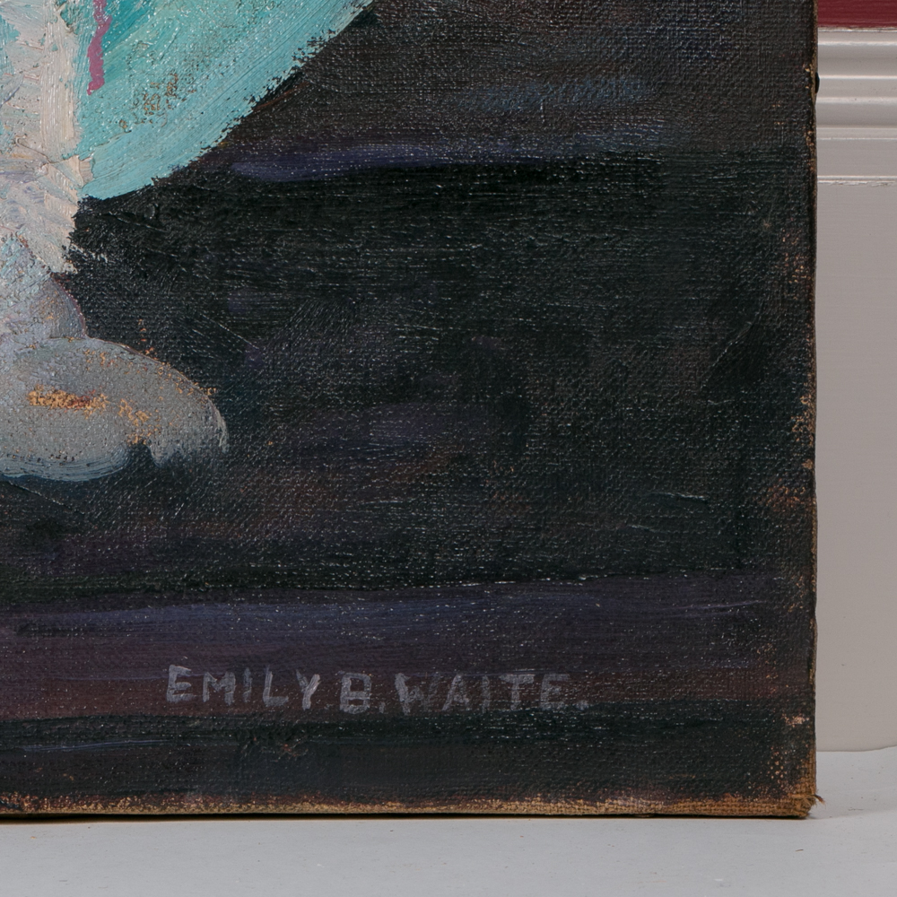 Emily B. Waite Woman with Chinese Vase Oil on Canvas