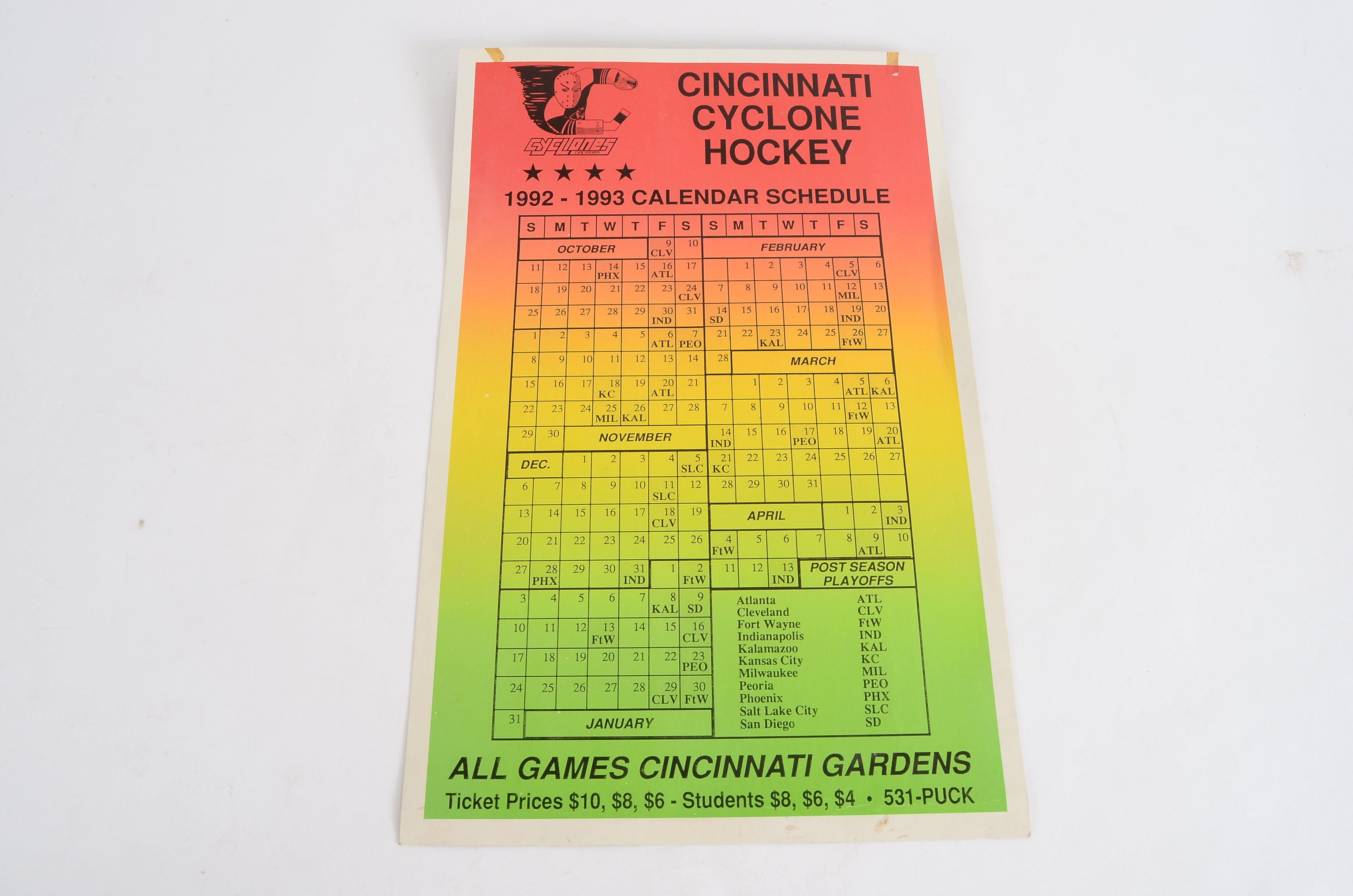 Pair of Vintage Cincinnati Cyclones Posters