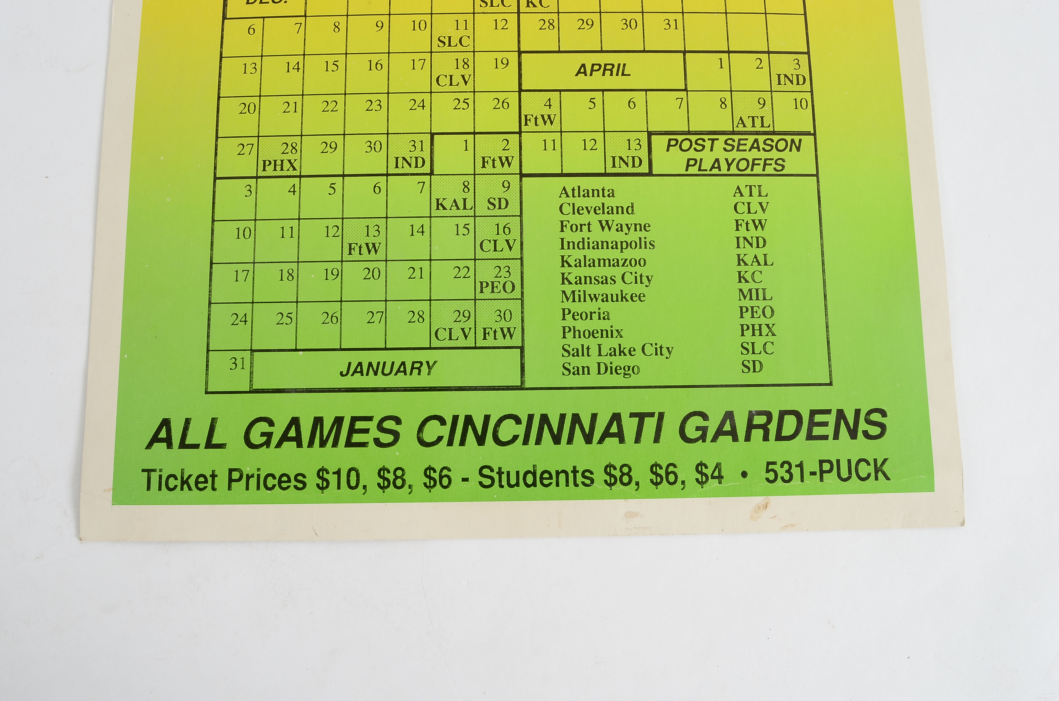 Pair of Vintage Cincinnati Cyclones Posters