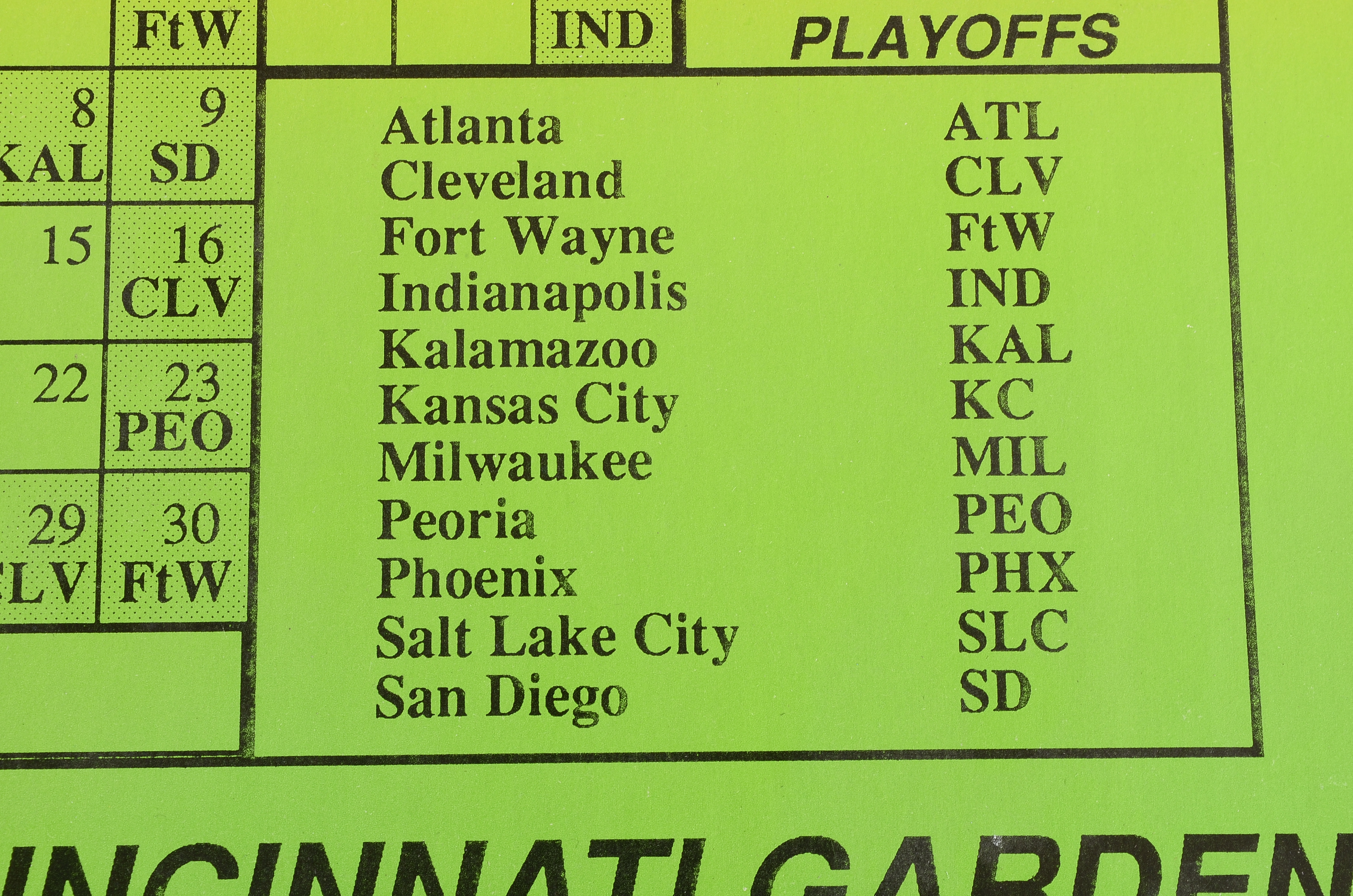 Pair of Vintage Cincinnati Cyclones Posters