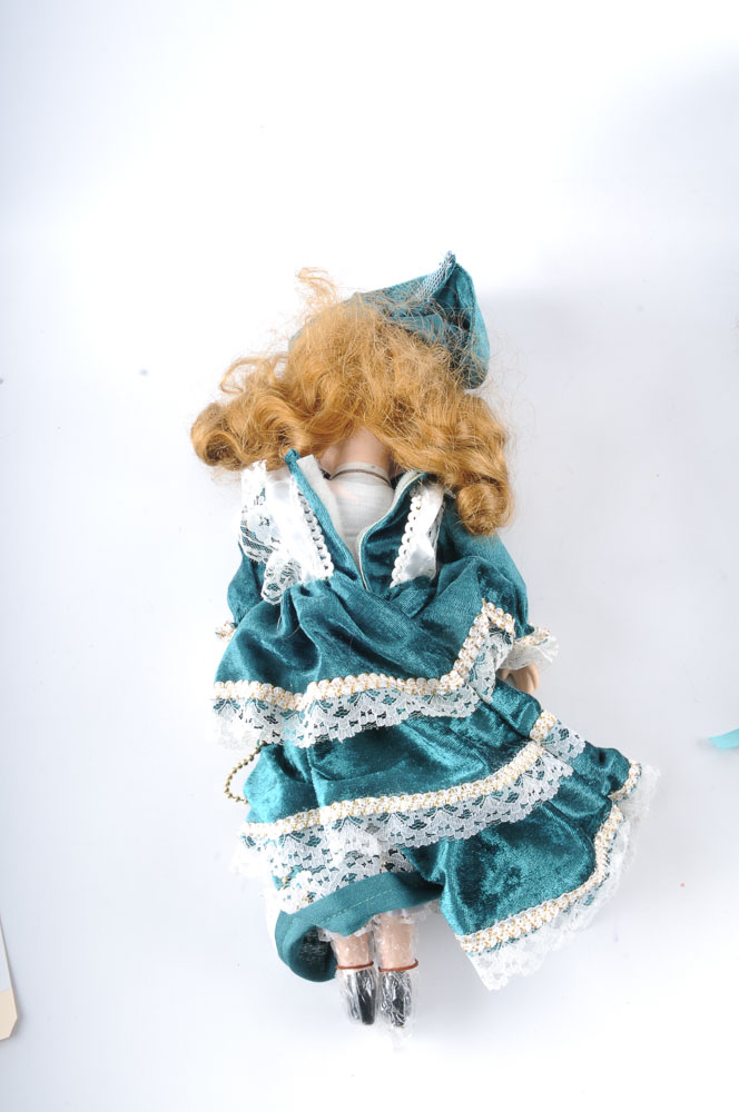 Assortment of Vintage Victorian Style Porcelain Dolls