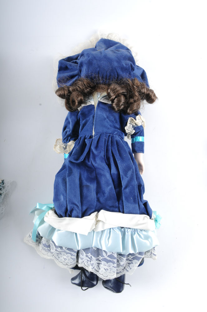 Assortment of Vintage Victorian Style Porcelain Dolls