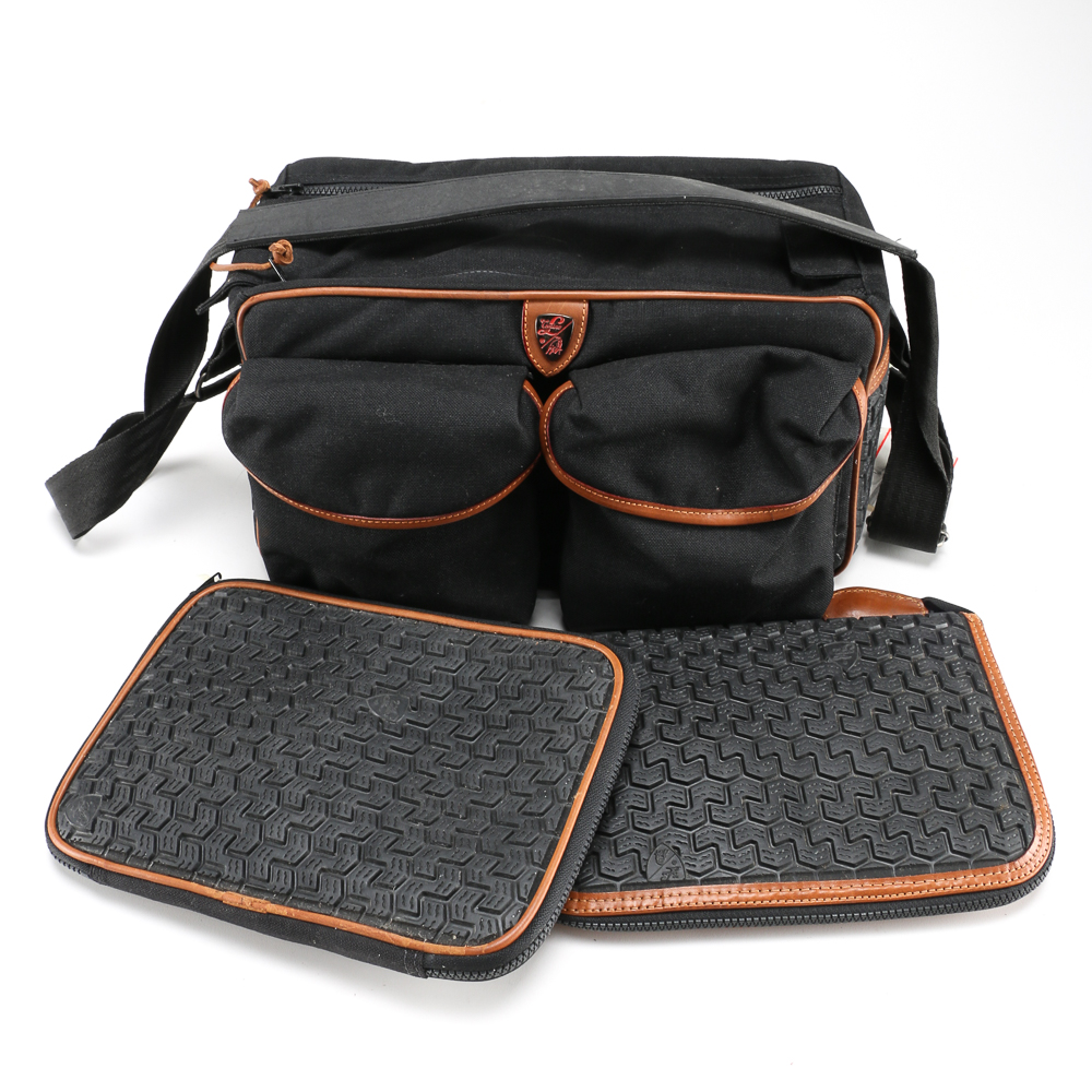 Tonino Lamborghini Tire Tread Texture Camera Case and Organizers