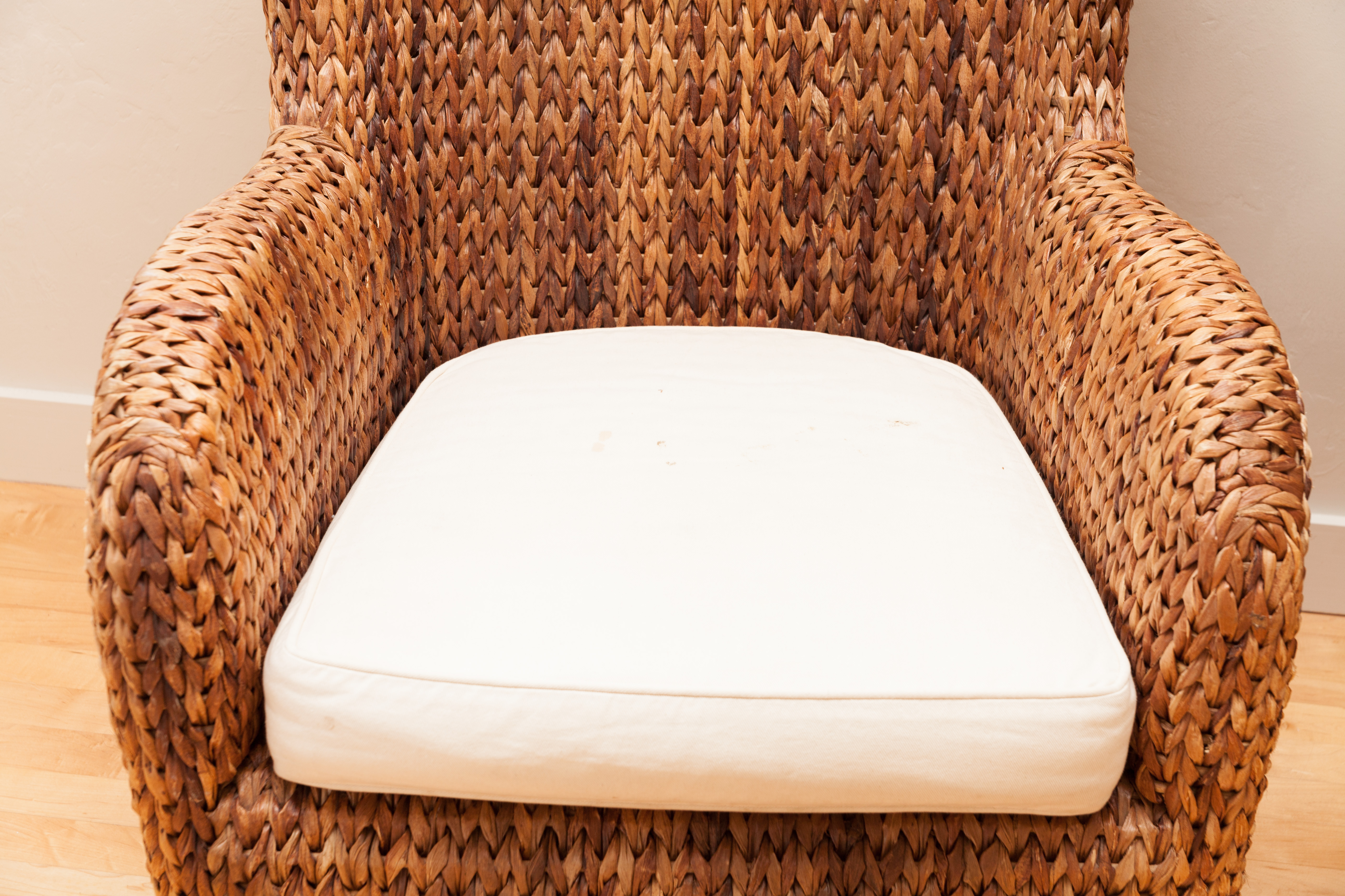 Contemporary "Seagrass Collection" Wing Chairs by Pottery Barn