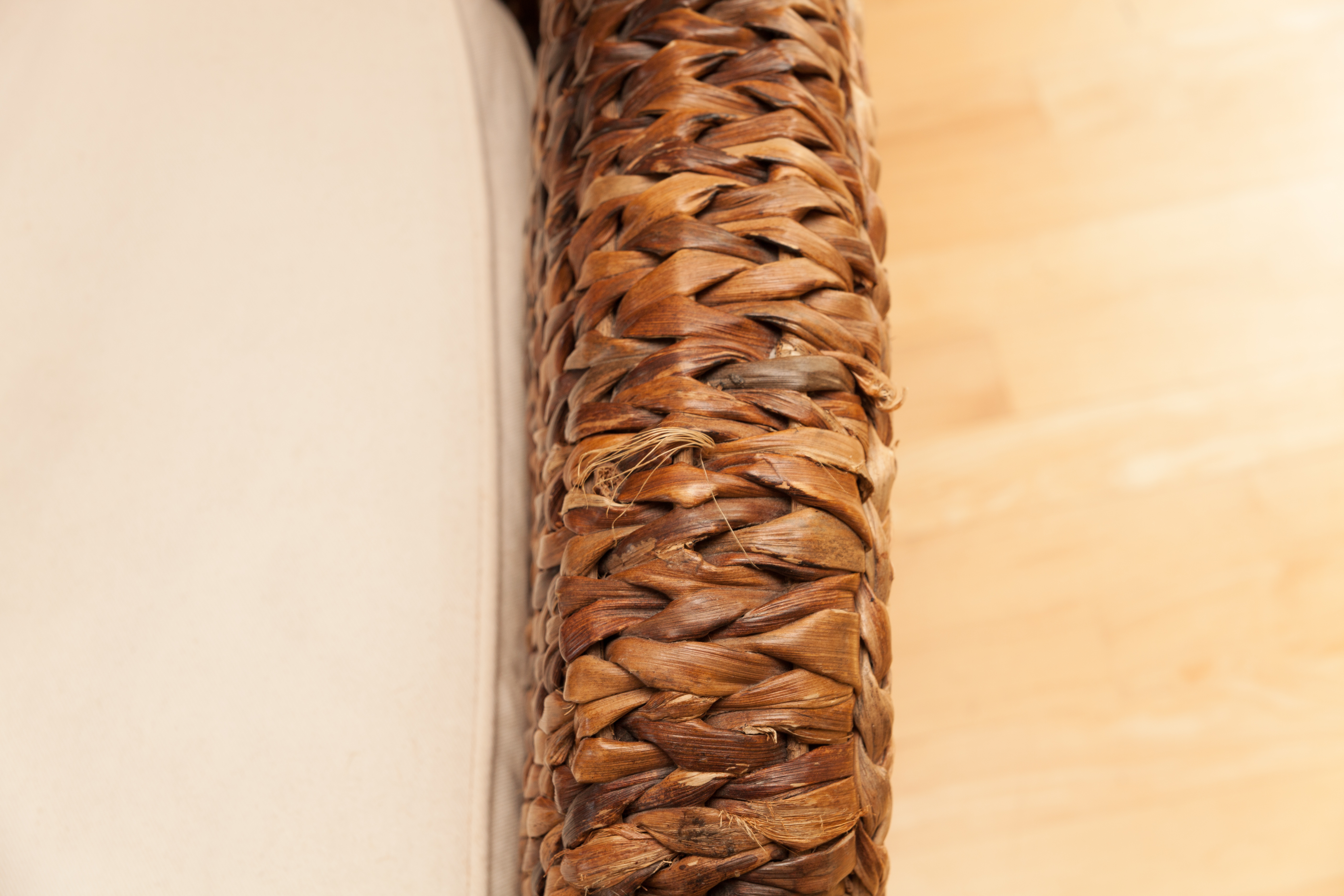 Contemporary "Seagrass Collection" Wing Chairs by Pottery Barn