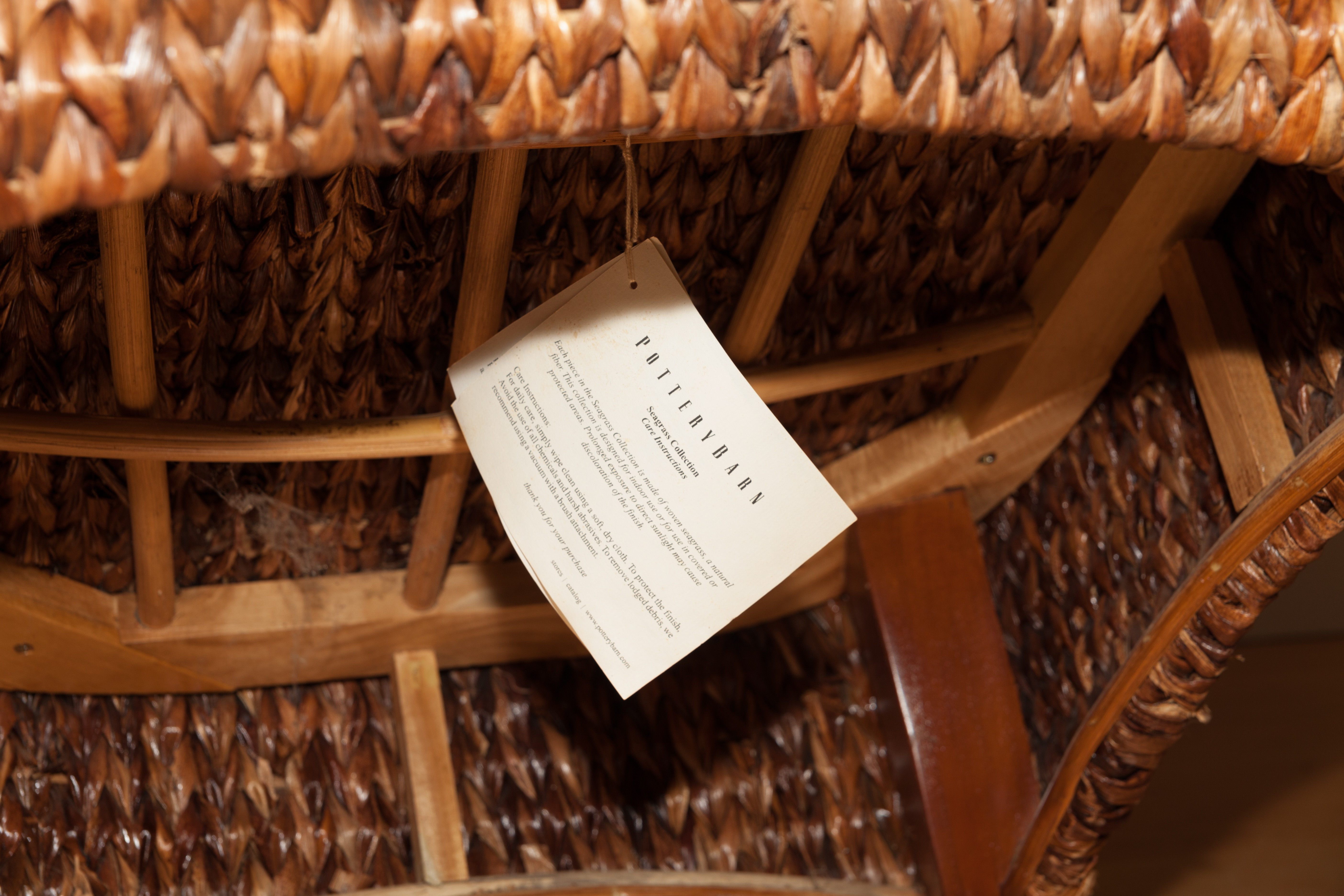 Contemporary "Seagrass Collection" Wing Chairs by Pottery Barn