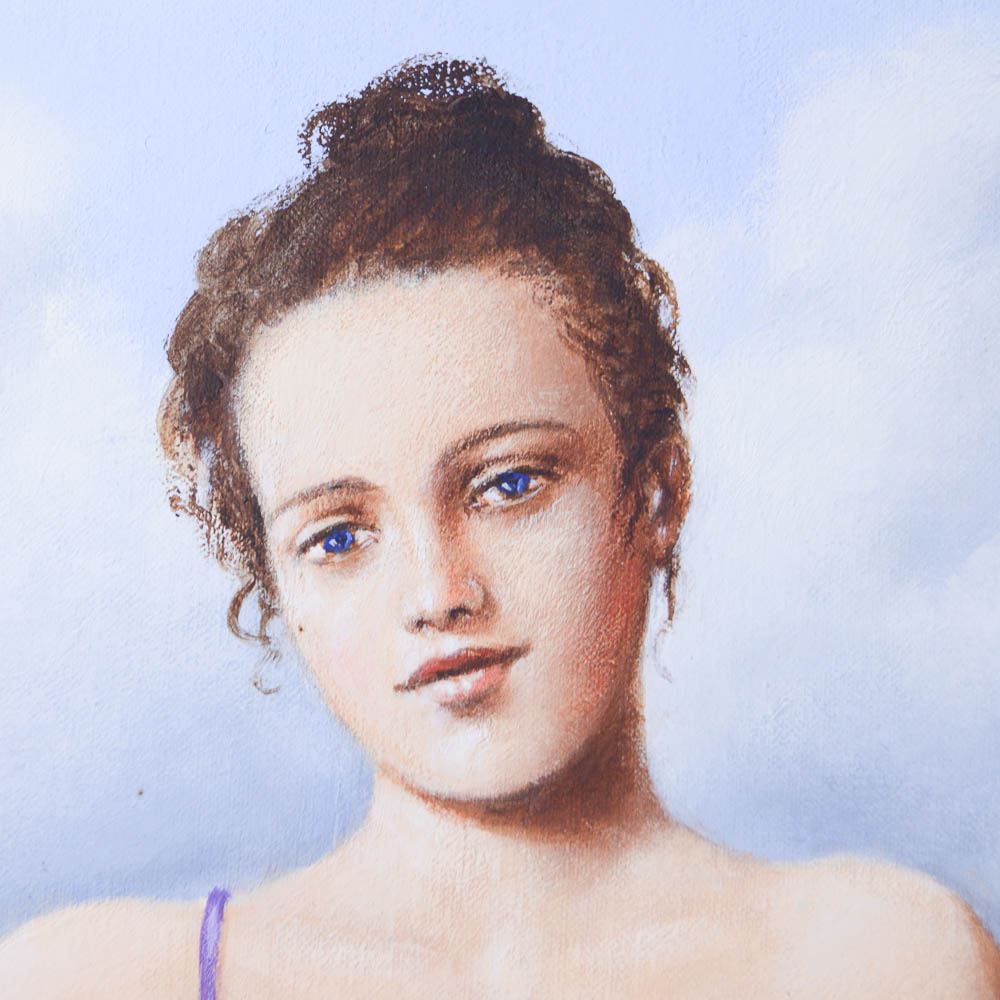 Original Rafal Olbinski Painting Titled "Magical Transparency of Time"