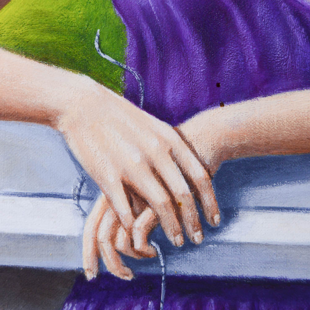 Original Rafal Olbinski Painting Titled "Magical Transparency of Time"