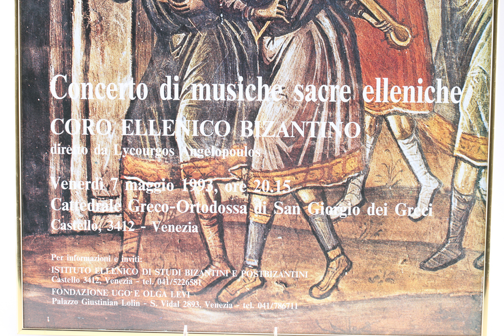 Concert Poster for The Hellenic Institute of Byzantine Studies