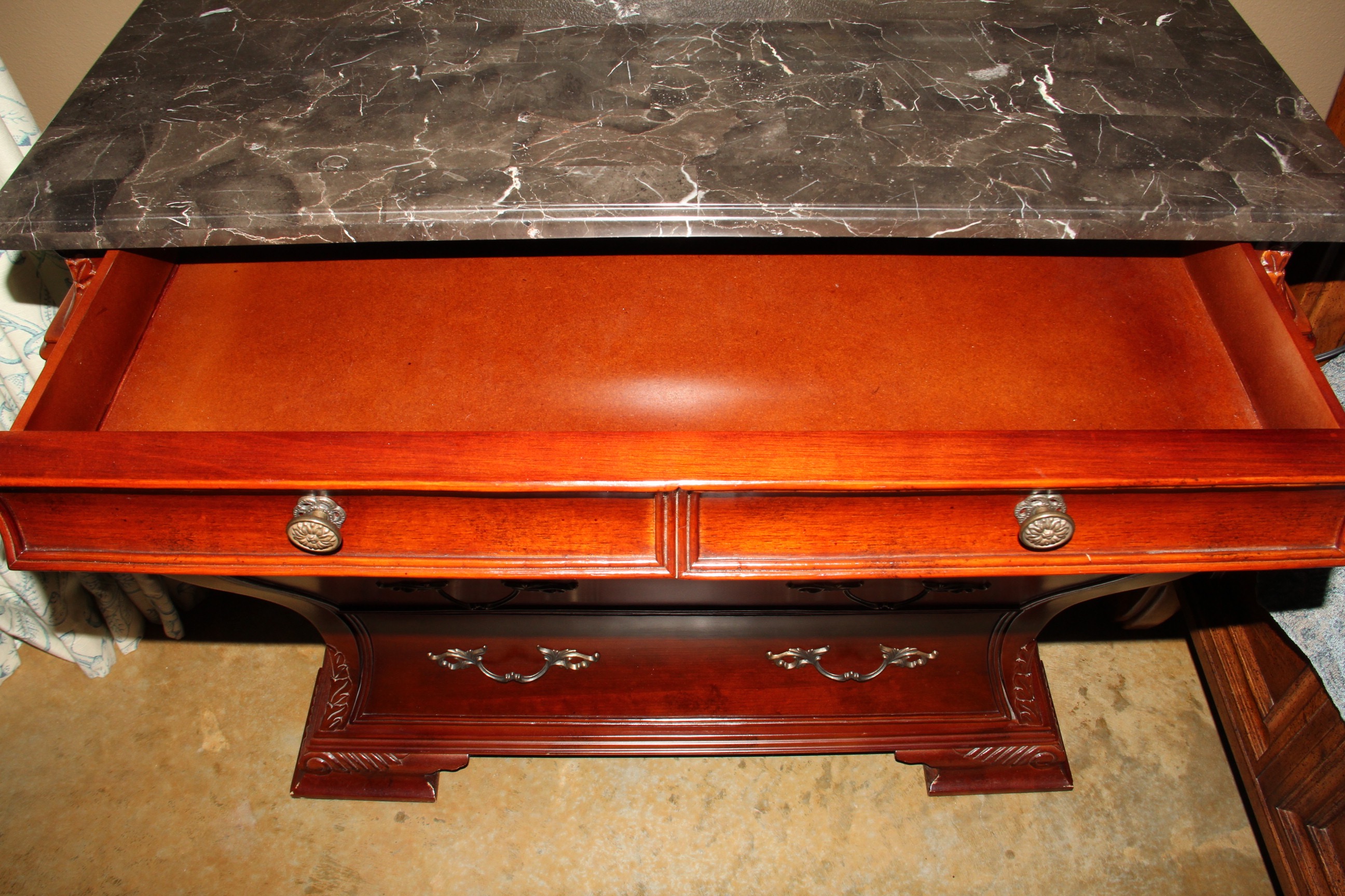 Bombay® Furniture Co. Marble Top Bombe Chest