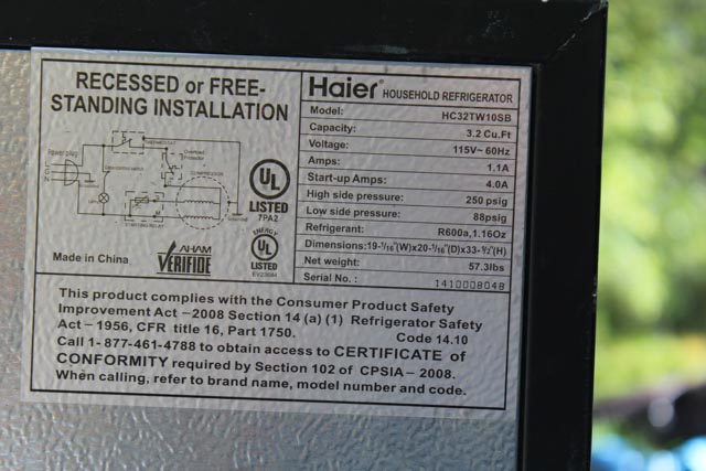 Haier Mini Refrigerator and Freezer