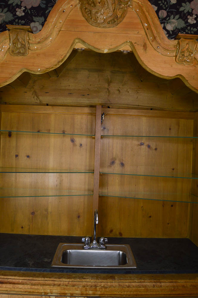Antique Dutch Pine Cabinet Wet Bar