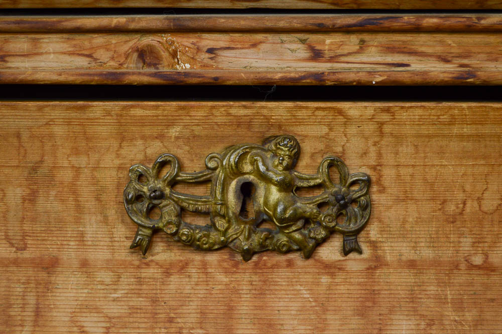 Antique Dutch Pine Cabinet Wet Bar