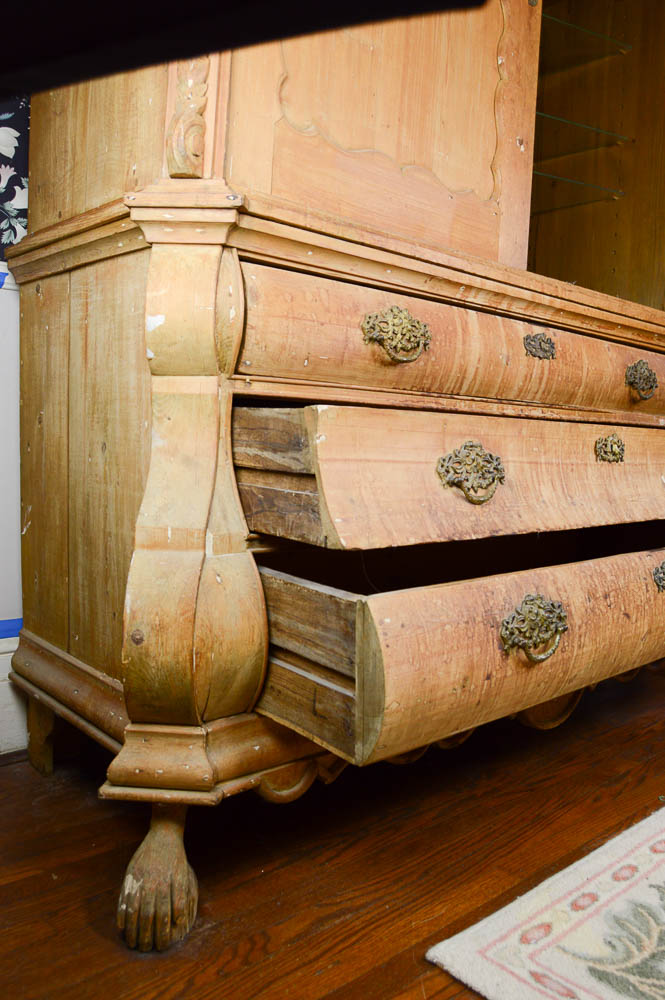 Antique Dutch Pine Cabinet Wet Bar