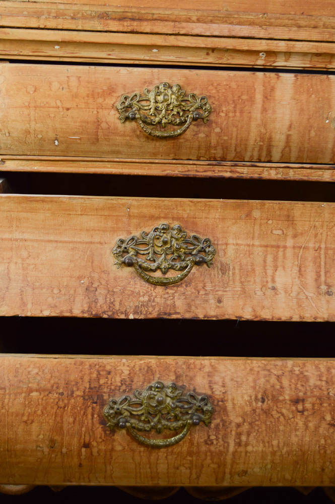 Antique Dutch Pine Cabinet Wet Bar